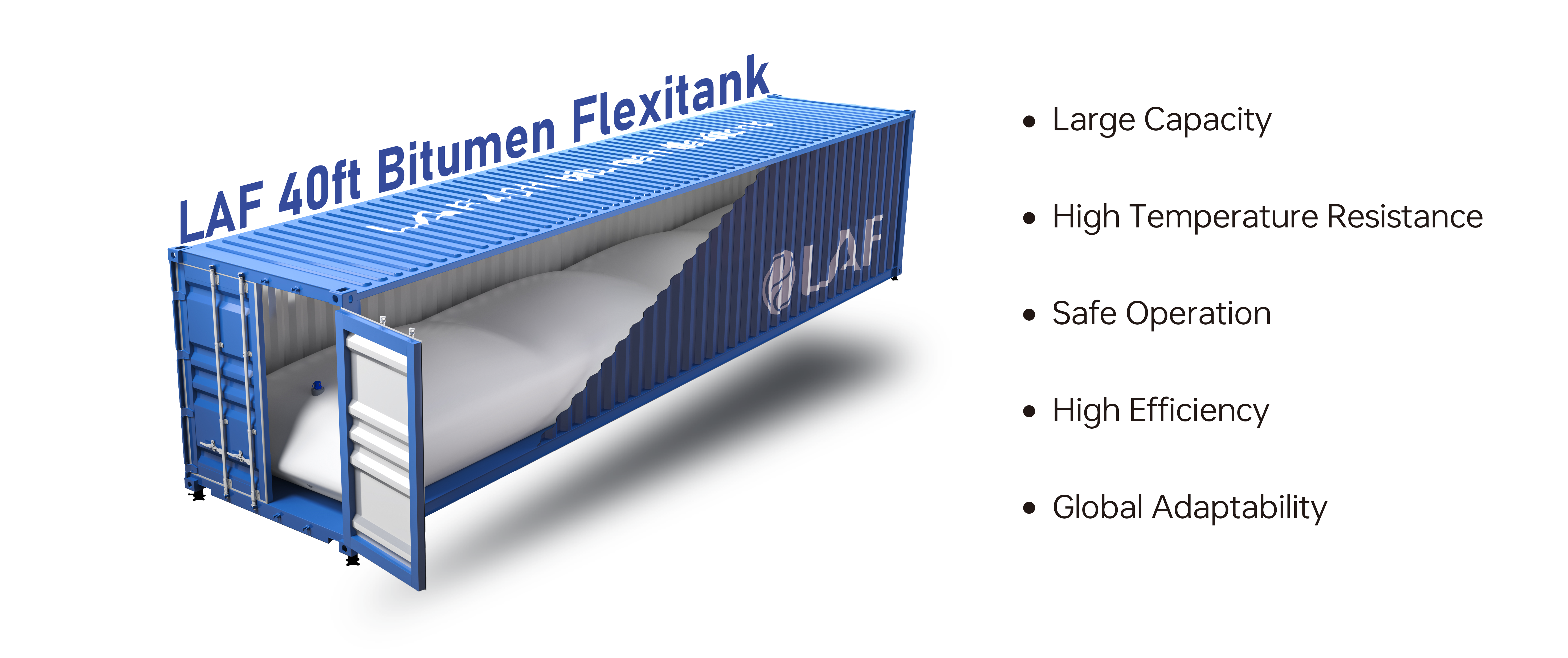 LAF 40ft Bitumen Flexitank LAF Flexitanque de betún de 40 pies